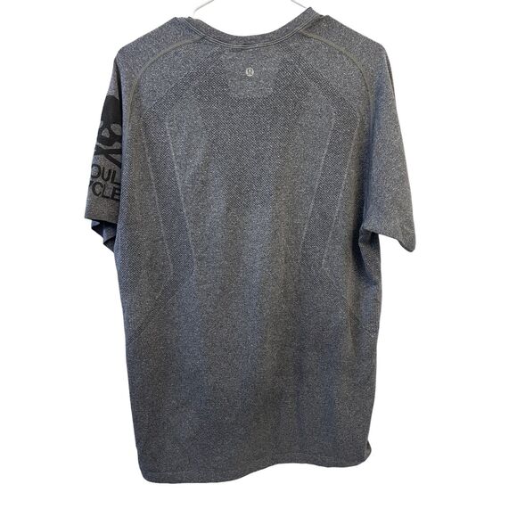 Lululemon x Soul Cycle Mens Short Sleeve Shirt Grey Spin Run Size T-shirt XL - Picture 4 of 5
